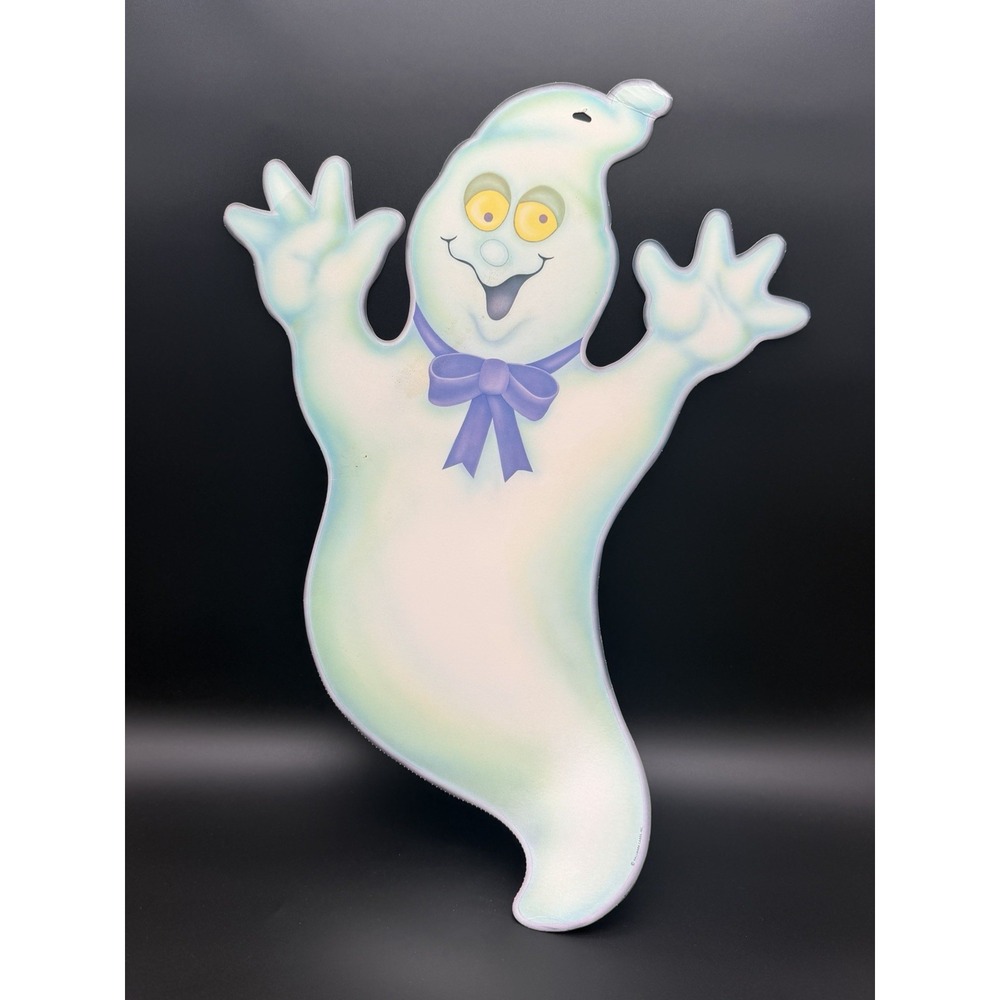 Vintage Hallmark Halloween Ghost Die Cut Decoration 28" Cardboard *SHIPS FAST*
